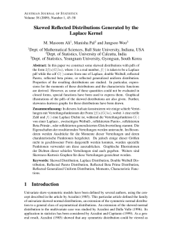 Skewed Reflected Distributions Generated by the Laplace Kernel 1
