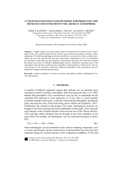 A COUPLED ECOSYSTEM-CLIMATE MODEL FOR