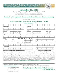 16 EntryForm 3.25 - 12th Seacoast Half Marathon