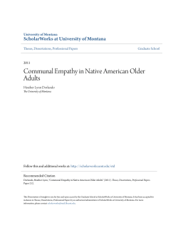 Communal Empathy in Native American Older Adults