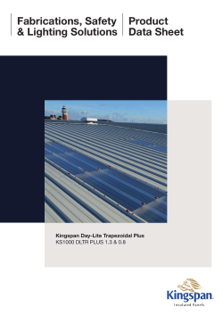 Kingspan Day-Lite Trapezoidal Plus Product Data Sheet