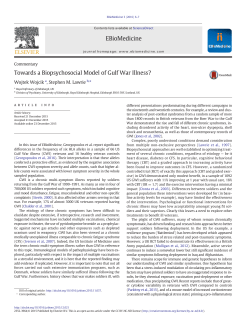 Towards a Biopsychosocial Model of Gulf War Illness?