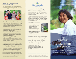 Mental Health Integration - Intermountain Healthcare
