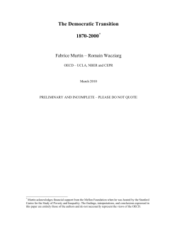 Democracy and Economic Development 1870-2000