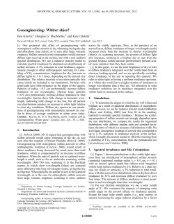 Geoengineering: Whiter skies?