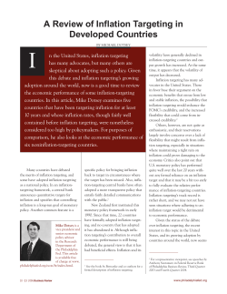 A Review of Inflation Targeting in Developed Countries