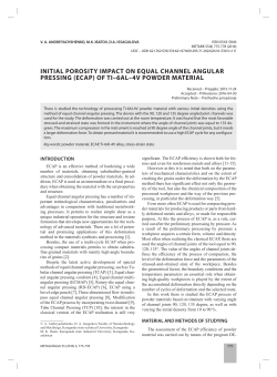 initial porosity impact on equal channel angular pressing (ecap) of ti