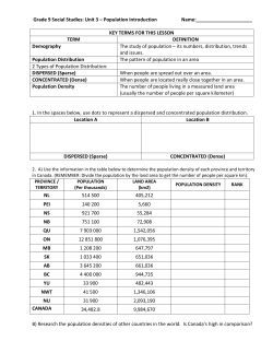 Unit 2 Populations Introduction File
