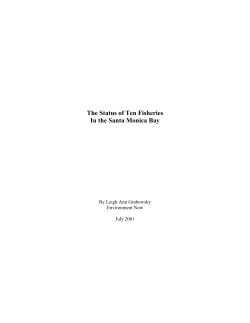 The Status of Ten Fisheries In the Santa Monica