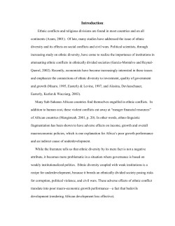 Political Institutions and Ethnic Diversity as Sources of Africa`s