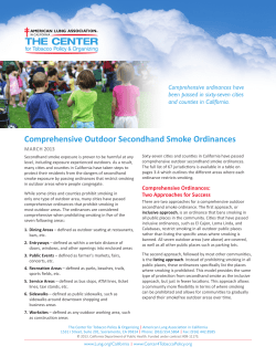 Comprehensive Outdoor Secondhand Smoke Ordinances