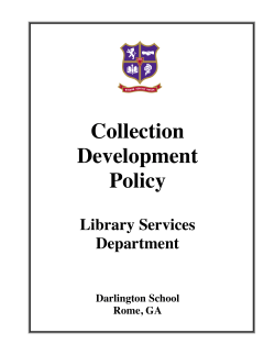 Collection Development Policy