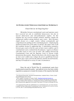 An Inter-Court Struggle for Judicial Supremacy
