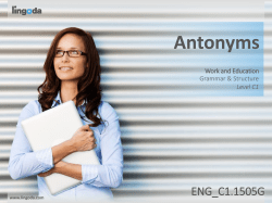 Antonyms - Lingoda