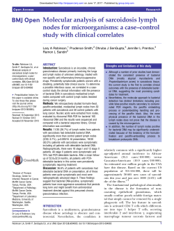 Molecular analysis of sarcoidosis lymph nodes for microorganisms