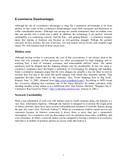 E-commerce Disadvantages