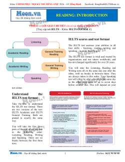 IELST 1 - READING SKILL IN MOON.VN