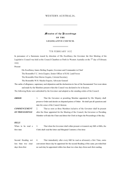 1832 - Parliament of Western Australia