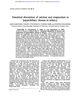 hepatobiliary disease in infancy - Archives of Disease in Childhood