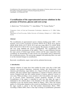 Crystallization of the supersaturated sucrose solutions in the