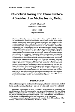 Observational Learning From Internal Feedback