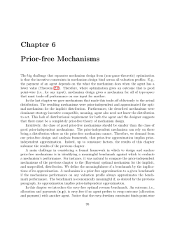 Chapter 6 Prior-free Mechanisms