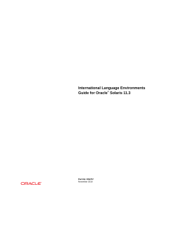 International Language Environments Guide for Oracle&reg; Solaris 11.3