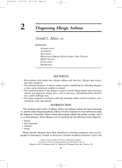 Diagnosing Allergic Asthma