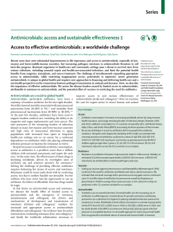 Access to effective antimicrobials: a worldwide challenge