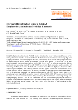 Mercury(II) Extraction Using a Poly(3,4