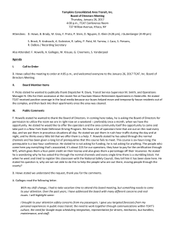 Tompkins Consolidated Area Transit, Inc. Board of Directors