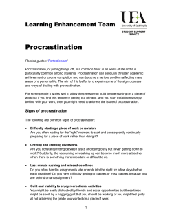 Procrastination