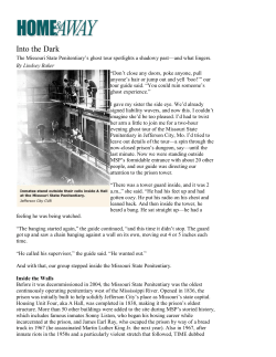 Into the Dark - Missouri State Penitentiary