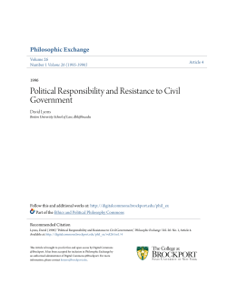 Political Responsibility and Resistance to Civil Government