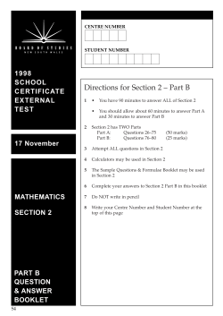 Directions for Section 2 &ndash; Part B