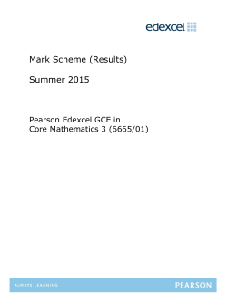 Mark Scheme - Maths Genie
