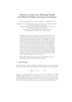 Optimal Average Joint Hamming Weight and Minimal Weight
