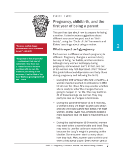 Pregnancy, childbirth, and the first year of being a parent