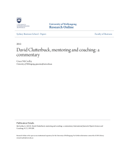 David Clutterbuck, mentoring and coaching: a