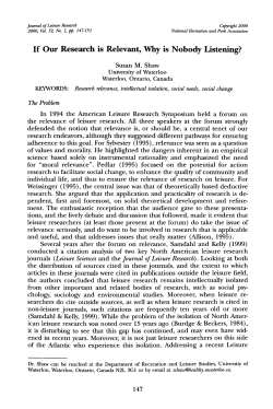 If Our Research is Relevant, Why is Nobody Listening?