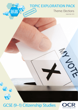 Elections &ndash; Topic exploration pack