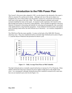 Introduction to the Fifth Power Plan