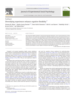 Diversifying experiences enhance cognitive flexibility