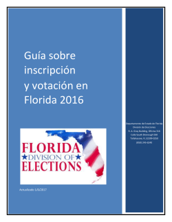 Gu&iacute;a sobre inscripci&oacute;n y votaci&oacute;n en Florida 2016