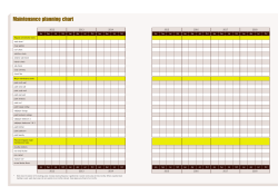 Maintenance planning chart