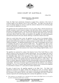 PDF 294K - High Court of Australia