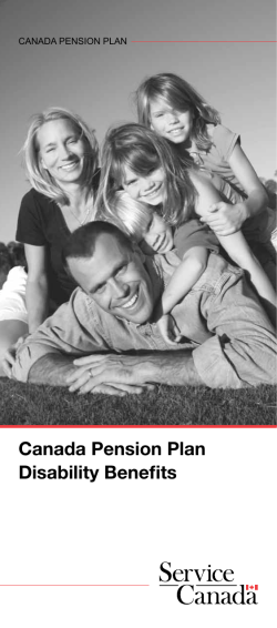 Canada Pension Plan Disability Benefits