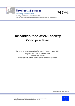 Good practices - Families And Societies