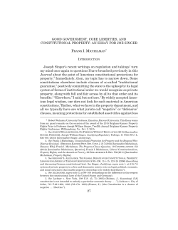 GOOD GOVERNMENT, CORE LIBERTIES, AND CONSTITUTIONAL