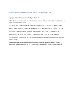 Service Notes for ResourcePak For z/TPF Version 7.1.0.11